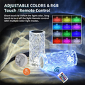 Rose Diamond Crystal Table Lamp – 16 Color RGB Touch Sensor