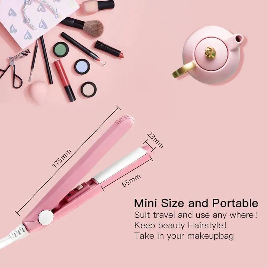 2-in-1 Mini Hair Straightener & Curler