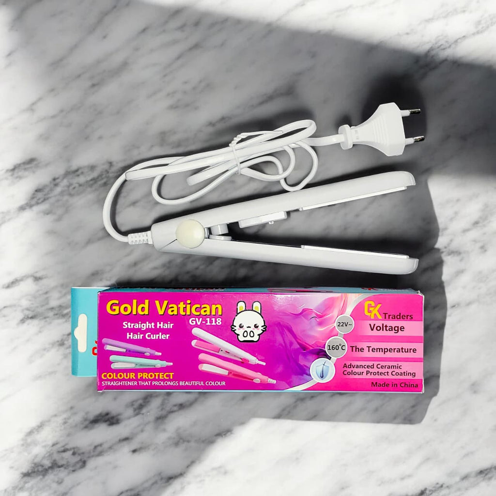 2-in-1 Mini Hair Straightener & Curler