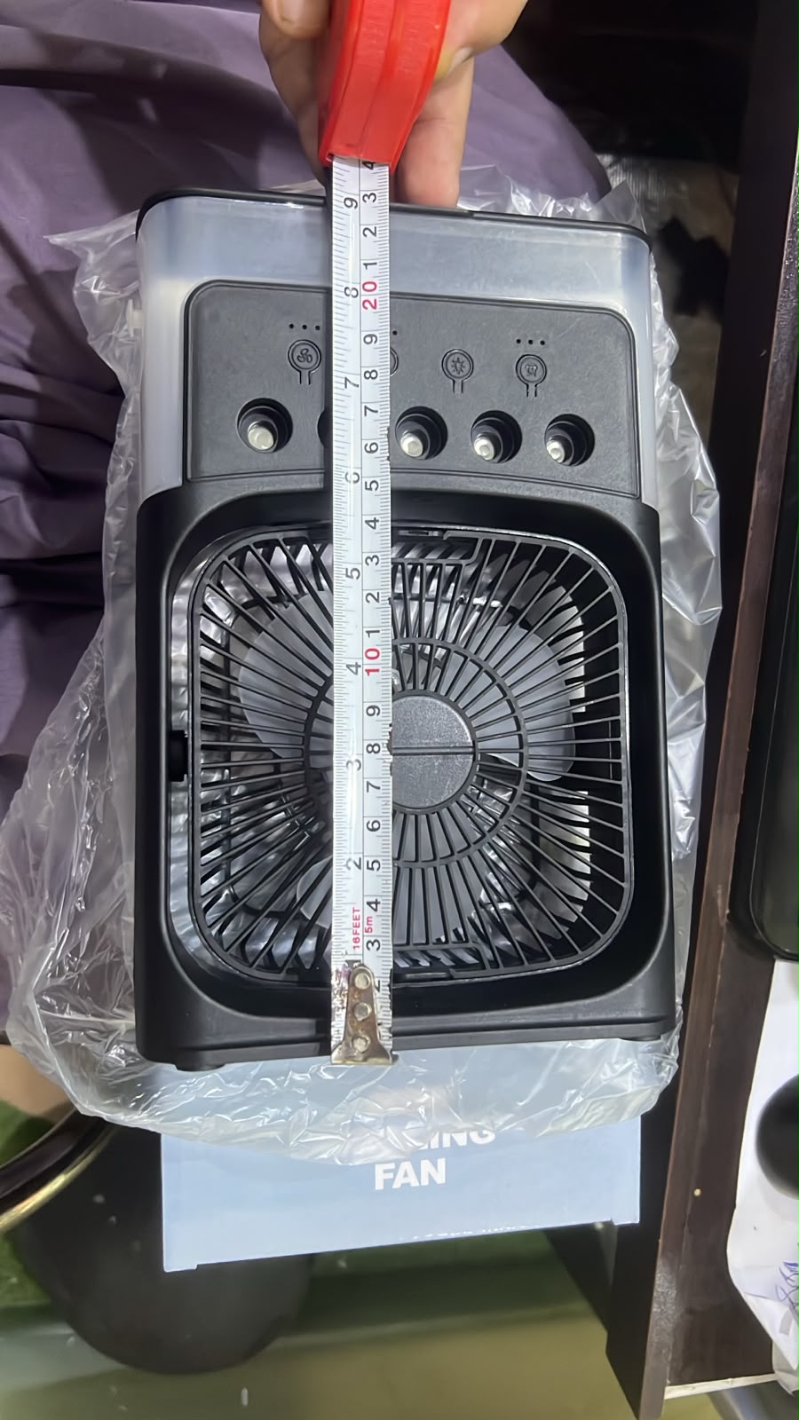 Portable Humidifier Air Cooler, 3 Speed Modes, and LED Night Light (Not Rechargeable)