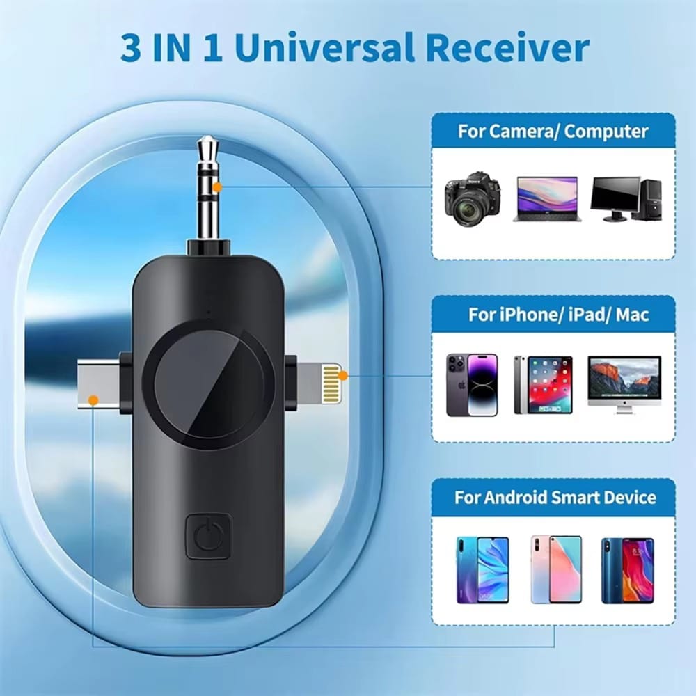 F11-2 (3 In 1) Noise Cancelling Wireless Dual Microphone