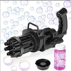 Electric Gatling Bubble Gun – 8 Hole Automatic Bubble Blaster Toy Gun