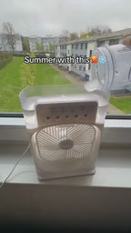 Portable Humidifier Air Cooler, 3 Speed Modes, and LED Night Light (Not Rechargeable)